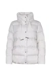 Herno Quilted Cape Jacket High Collar In White