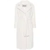 Herno Belted Long-sleeved Coat In White