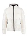 Herno Shiny Padded Down Jacket With Hood And Elasticated Cuffs In White