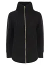 Herno Cob Stitch Wool Cardigan In Black