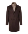Herno Button Single-breasted Coat In Black