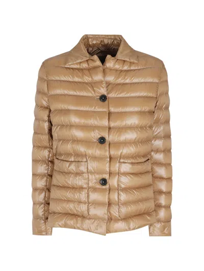 Herno Collared Jacket In Brown