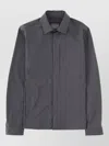 Herno Collared Jacket Long Sleeves Front Pocket In Gray