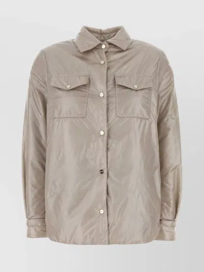 Herno Collared Neck Nylon Jacket With Front Pockets