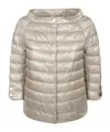 Herno Elsa Chantilly Beige Down Jacket In Brown