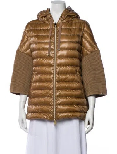 Pre-owned Herno Colorblock Pattern Down Jacket In Neutral