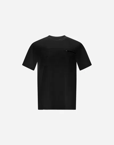Herno Compact Jersey And Nylon Maestro Sweatshirt In Black