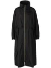 Herno Plain Zip Trench Coat In Black