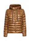 Herno Concealed Padded Jacket In Camel