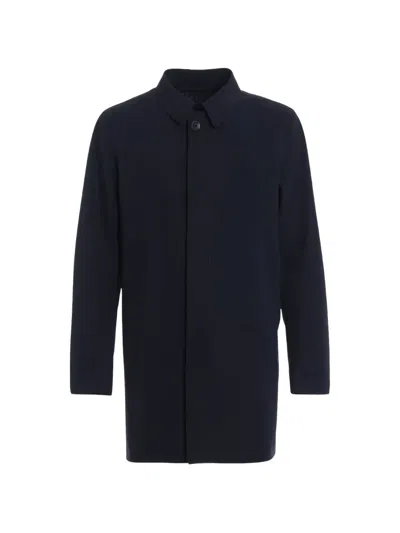 Herno Concealed-fastening Car Coat In Transparent