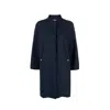Herno Concealed-fastening Coat In Blue
