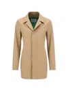 Herno Concealed-fastening Coat In Neutral