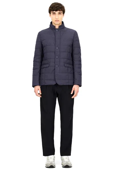 Herno Contemporary Lightweight Men's Winter Coat In Blue