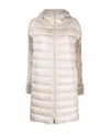 Herno Contrast-fabric Sleeves Padded Coat In White