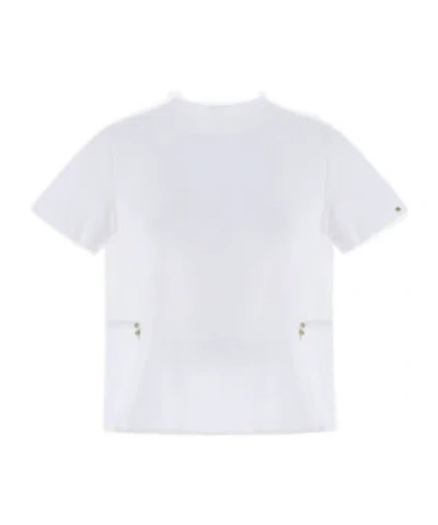 Herno T-shirt In Chic Cotton Jersey And New Techno Taffeta In White