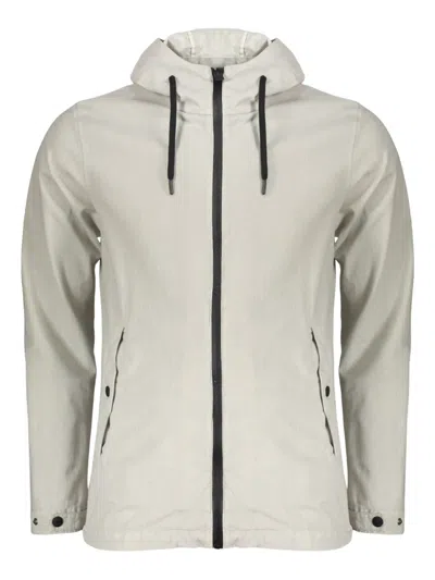 Herno Contrast-trim Jacket In Grey