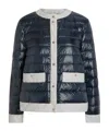 Herno Contrasting Padded Glossed Shell Jacket In Black