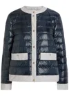 Herno Contrasting Padded Glossed Shell Jacket In Black