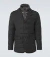 Herno Convertible Wool And Cashmere Down Blazer In Grey