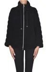 Herno Corduroy Down Jacket In Black