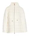 Herno Quilted With Faux Fur Puffer Coat In White