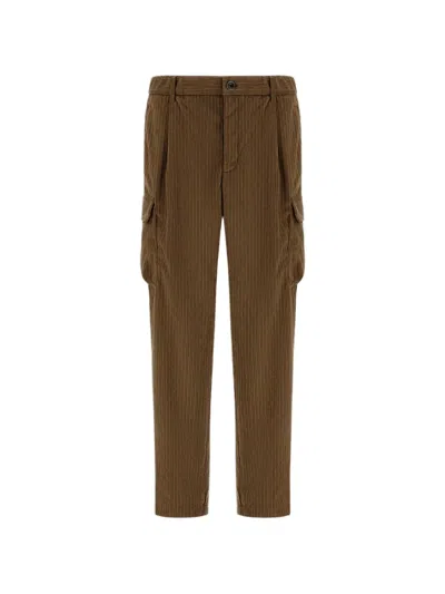Herno Corduroy Straight-leg Trousers In Green