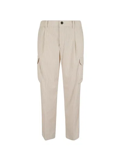Herno Corduroy-effect Cargo Pants In Neutral