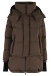 Herno Double-layered Short Puffer Jacket In Brown