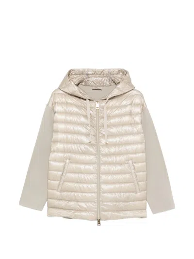 Herno Cotton And Nylon Down Jacket In Neutral