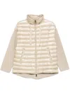 Herno Light Beige Down Jacket In Nude & Neutrals