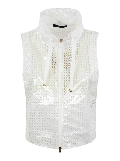 Herno Cotton And Pvc Vest In White