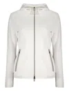 Herno Technical Fabric Hooded Jacket In White