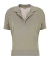 Herno Dove Grey Lyocell Blend Polo Shirt In Neutral