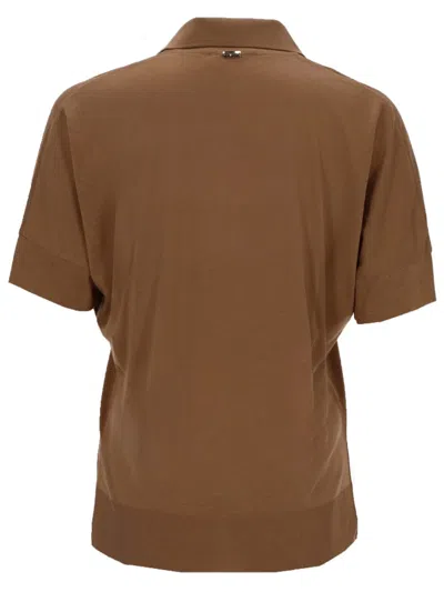 Herno Cotton Blend Polo Shirt In Nude