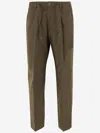 Herno Cotton Blend Trousers In Green