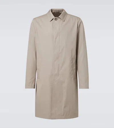 Herno Cotton Car Coat In Tortora