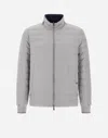 Herno Reversible Cotton Cashmere Rain And Ecoage Bomber In Pearl