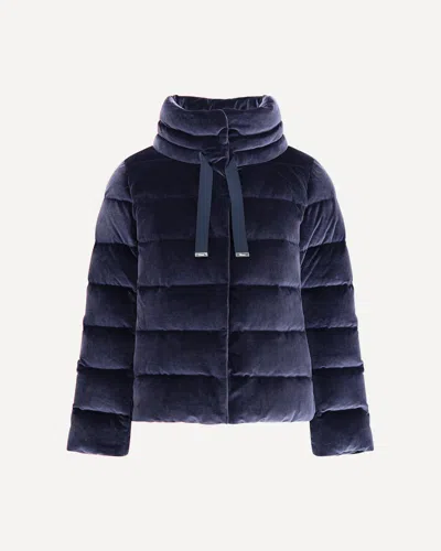 HERNO COTTON CHENILLE-EFFECT DOWN JACKET