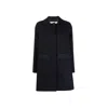 Herno Long-sleeve High-low Coat In Black