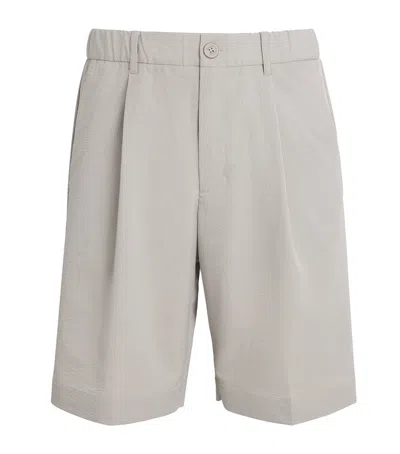 Herno Cotton Corduroy Chino Shorts In Neutral