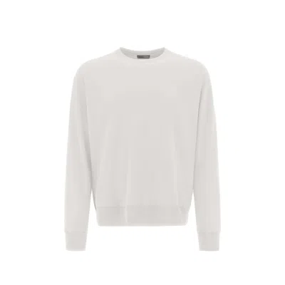 Herno Cotton Crew Neck Sweatshirt Men In White