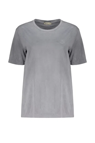 Herno Cotton Crew-neck T-shirt In 灰色