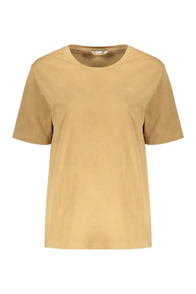 Herno Cotton Crew-neck T-shirt In 黄色