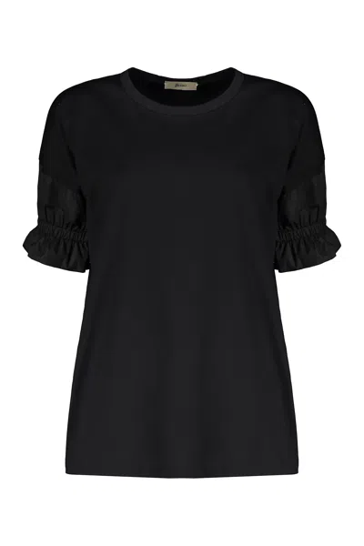Herno Cotton Crew-neck T-shirt In Black