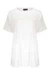 Herno Oversized T-shirt With Drawstring Detail In White