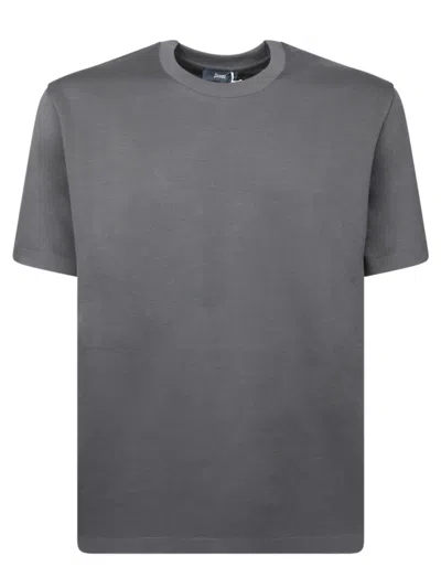 Herno Cotton Crew Neck T-shirt With Relaxed Fit In Grey