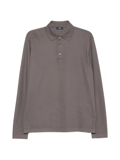 Herno Cotton Crewneck Sweater In Gray