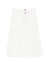 Herno Cotton Elastane Skirt In White