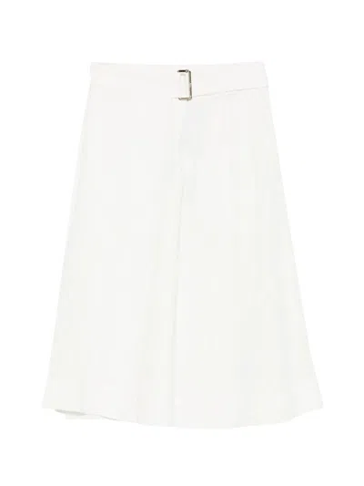 Herno Cotton Elastane Skirt In White