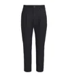 Herno Button Detailed Tapered Trousers In Black